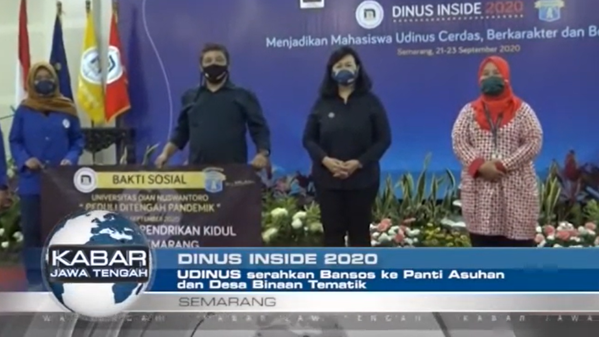 UDINUS SERAHKAN BANSOS KE PANTI ASUHAN DAN DESA BINAAN TEMATIK