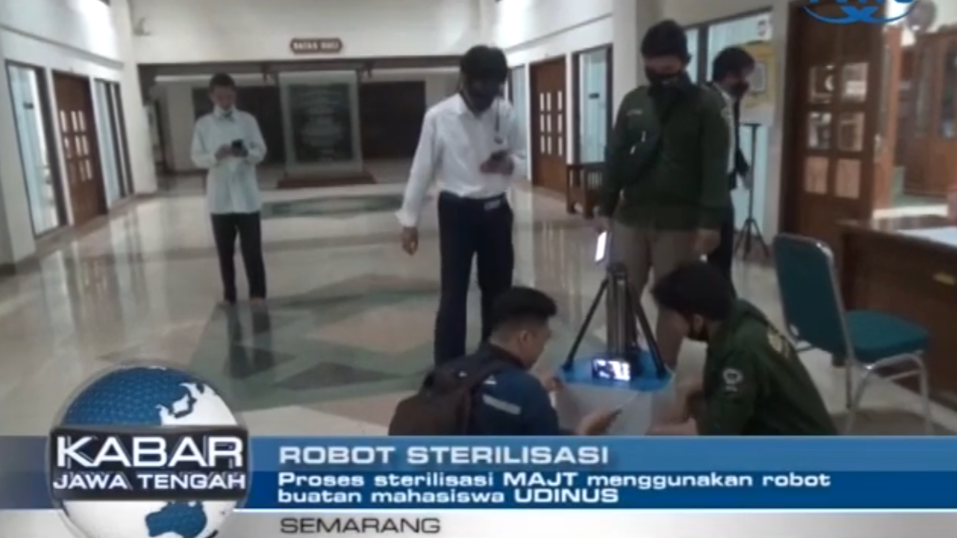 PROSES STERILISASI MAJT MENGGUNAKAN ROBOT BUATAN MAHASISWA UDINUS