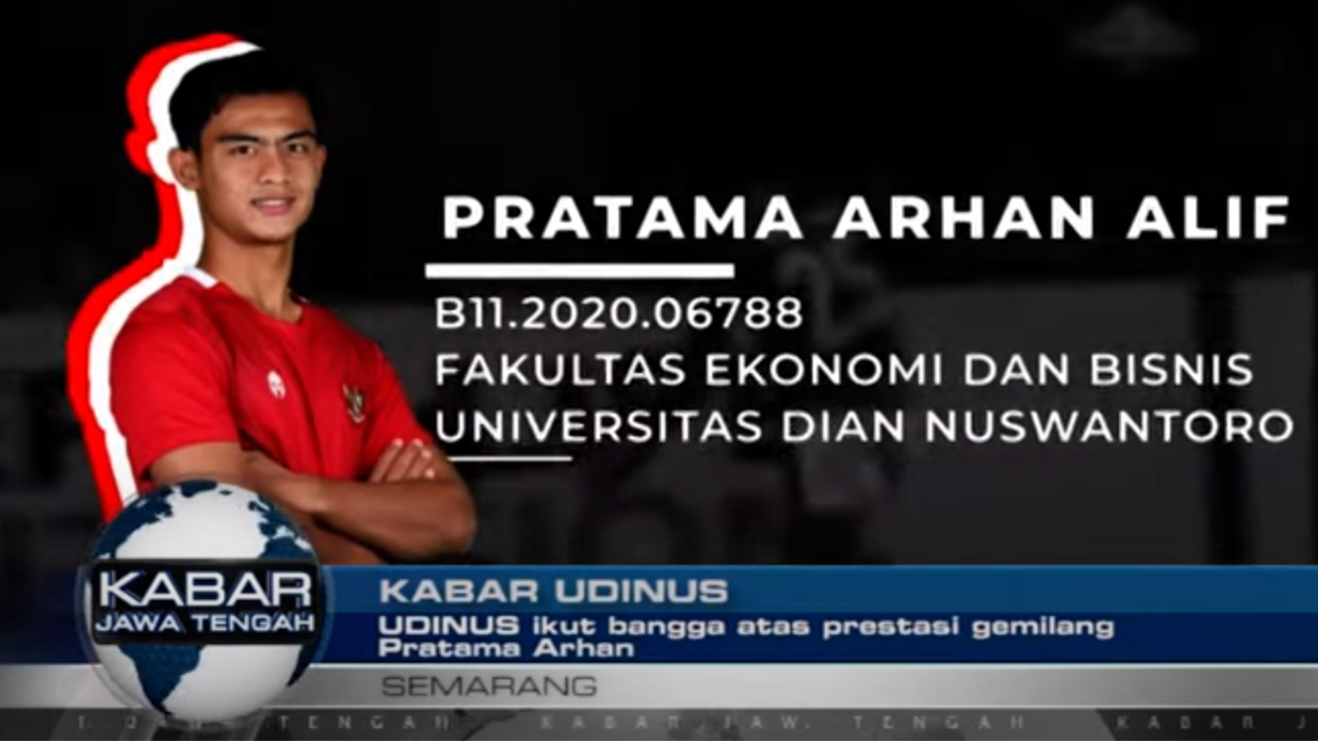 Udinus Ikut Bangga Atas Prestasi Gemilang Pratama Arhan