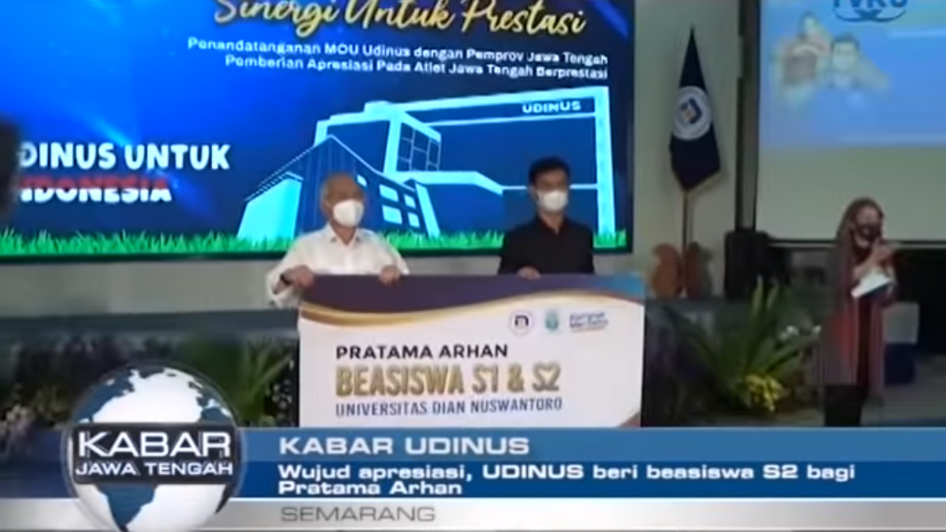 Wujud Apresiasi, Udinus Beri Beasiswa S2 Bagi Pratama Arhan