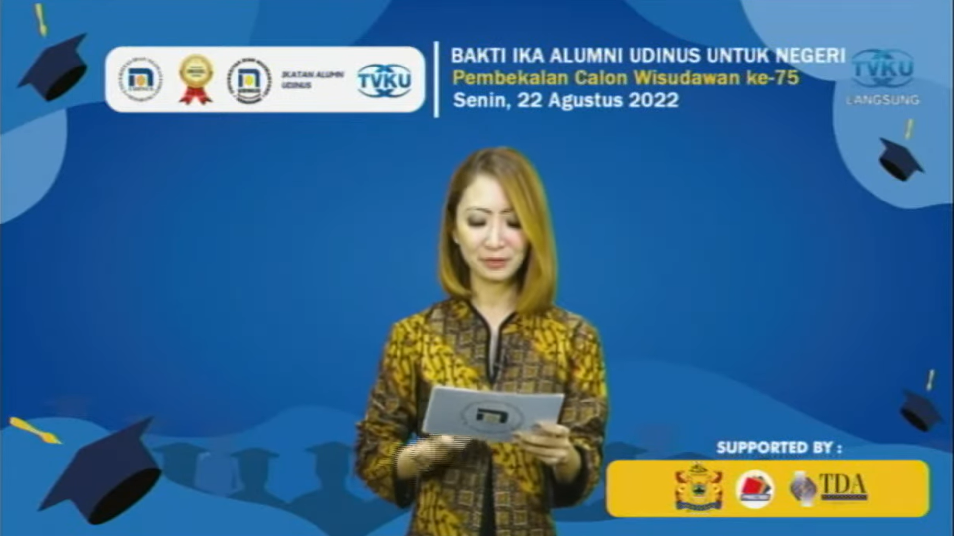 [LIVE] Pembekalan Calon Wisudawan Udinus ke-75