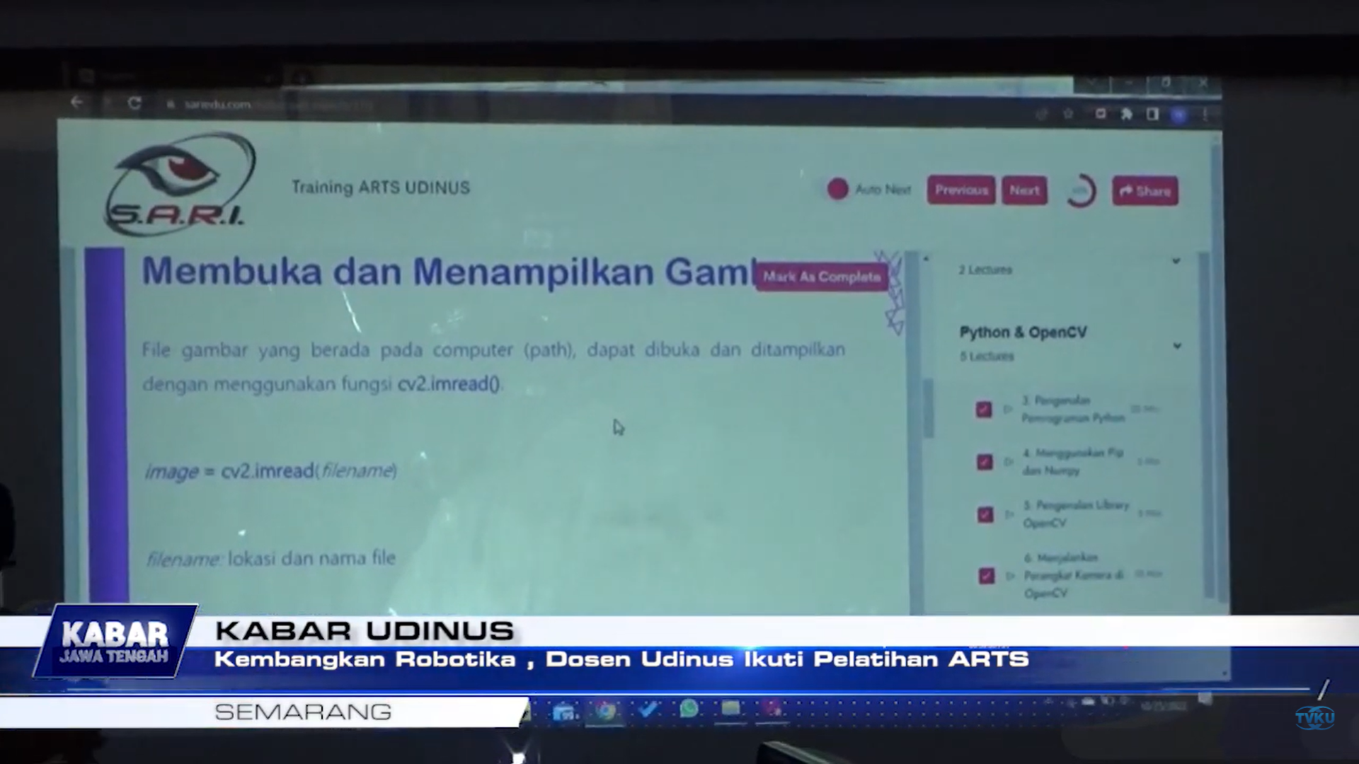 Kembangkan Robotika, Dosen Udinus Ikuti Pelatihan ARTS